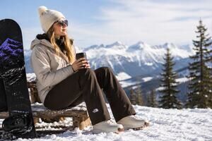 The North Face Apex STH Soft Shell Snow Pants Women’s Brown Flare Ski Hiking S